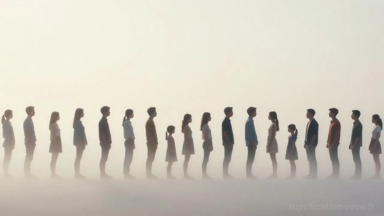 Rêver de File D'attente - Tableau de significations