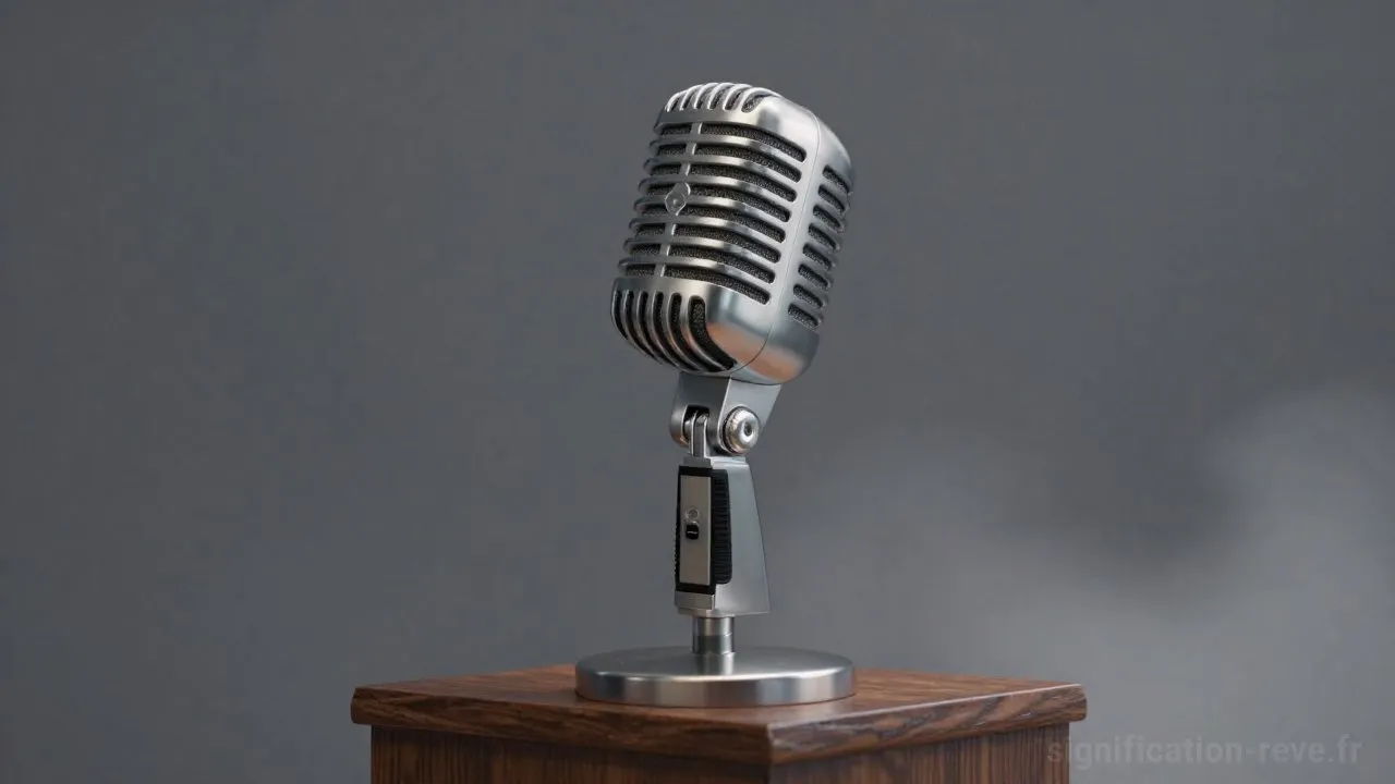 Rêver de Microphone - Tableau de significations