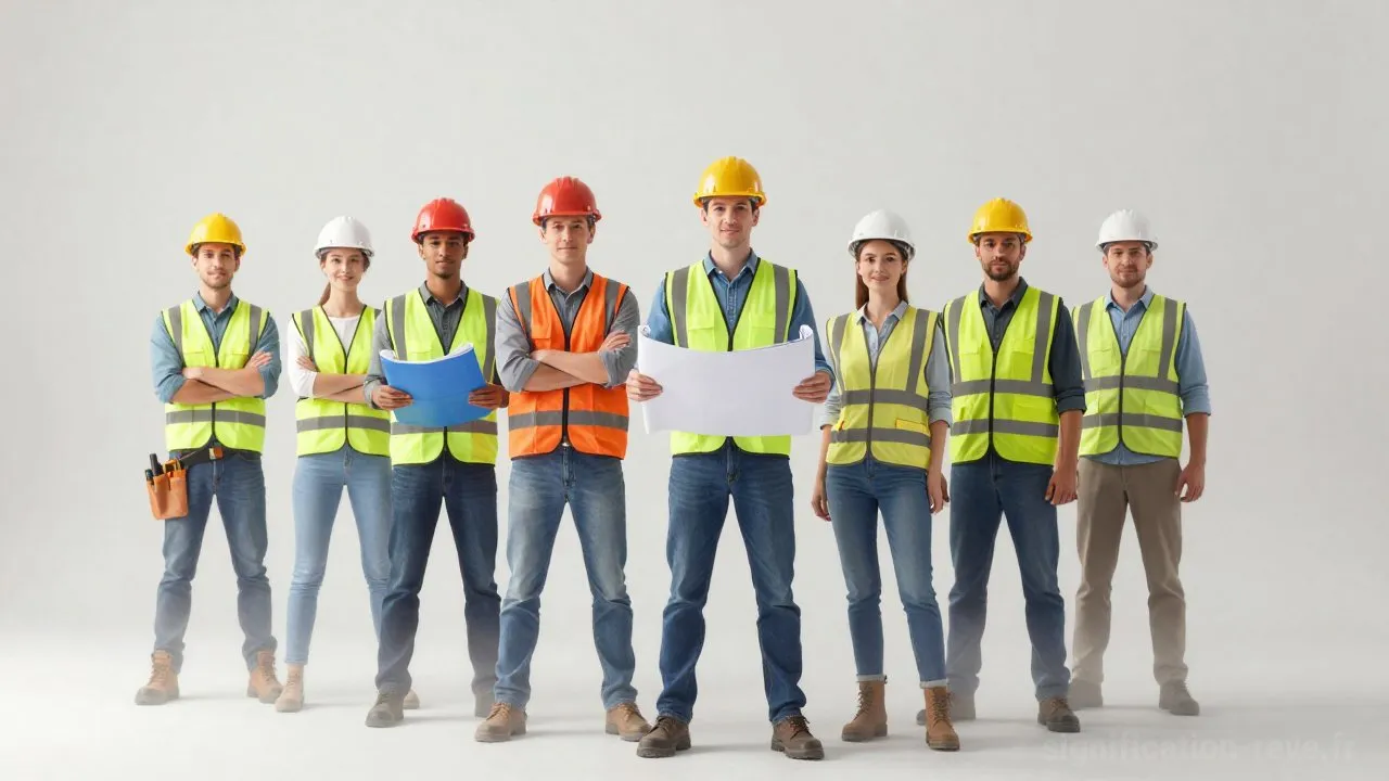 Rêver d'Ouvriers - Tableau de significations