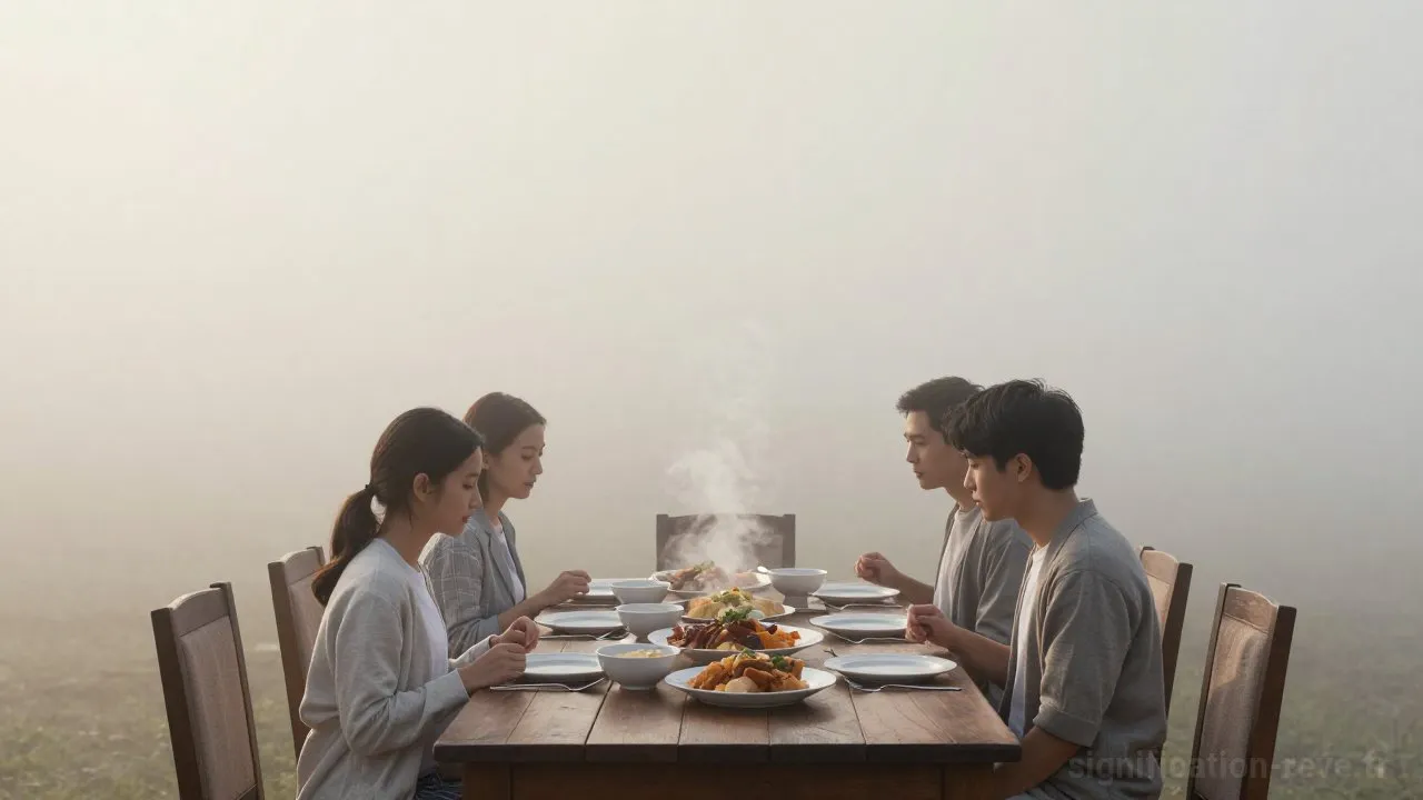 Rêver de Repas Funèbre - Tableau de significations