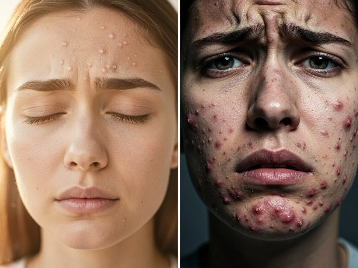 Interprétation détaillée des rêves : Différents scénarios avec Acné dans le rêve