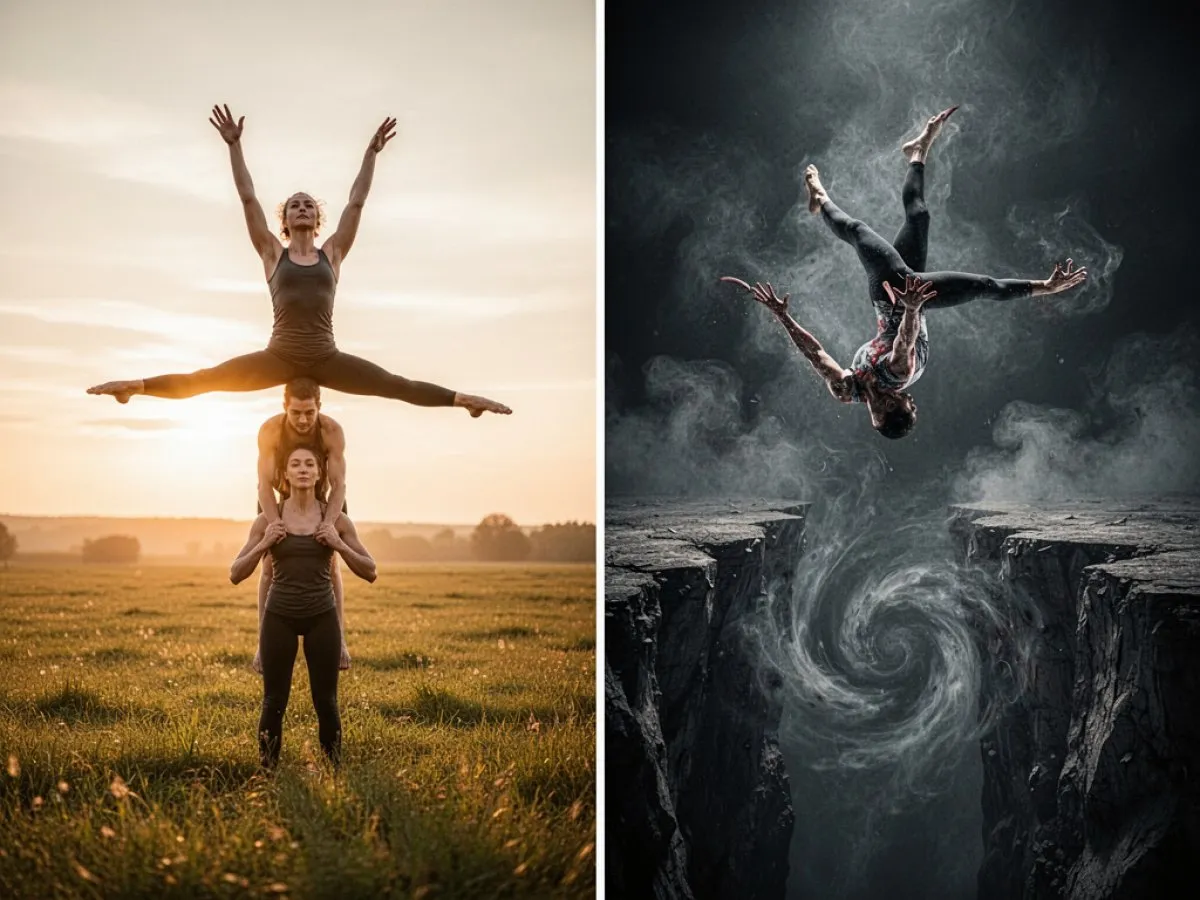 Interprétation détaillée des rêves : Différents scénarios avec Acrobates dans le rêve
