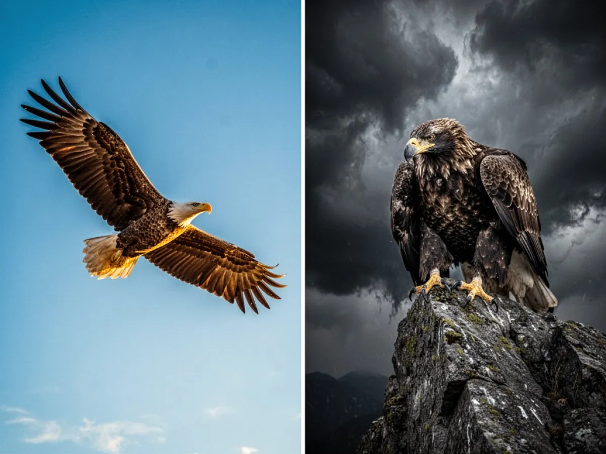 Interprétation détaillée des rêves : Différents scénarios avec Aigle dans le rêve