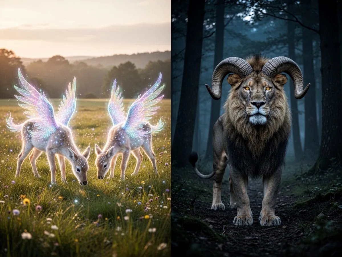 Interprétation détaillée des rêves : Différents scénarios avec Animaux Fabuleux dans le rêve