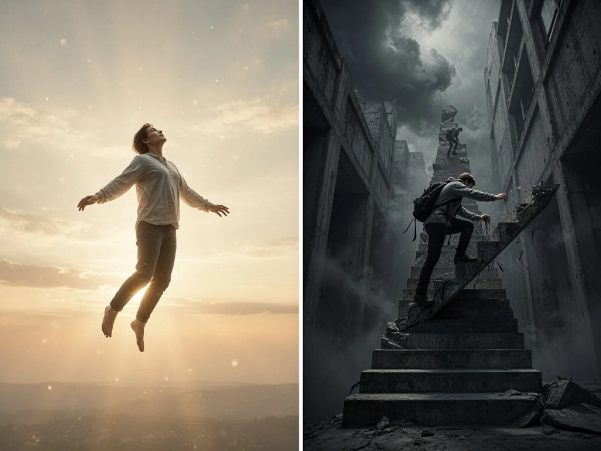 Interprétation détaillée des rêves : Différents scénarios avec Ascension dans le rêve