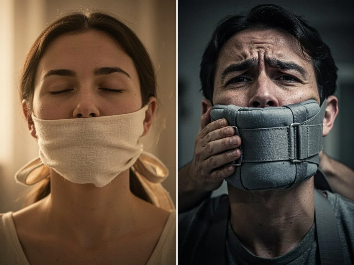 Interprétation détaillée des rêves : Différents scénarios avec Bâillon dans le rêve