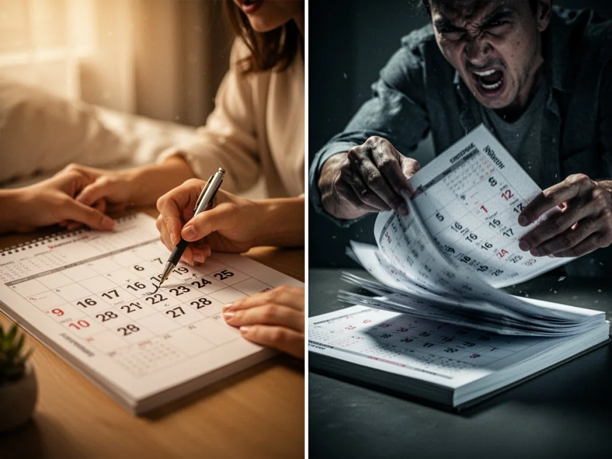 Interprétation détaillée des rêves : Différents scénarios avec Calendrier dans le rêve