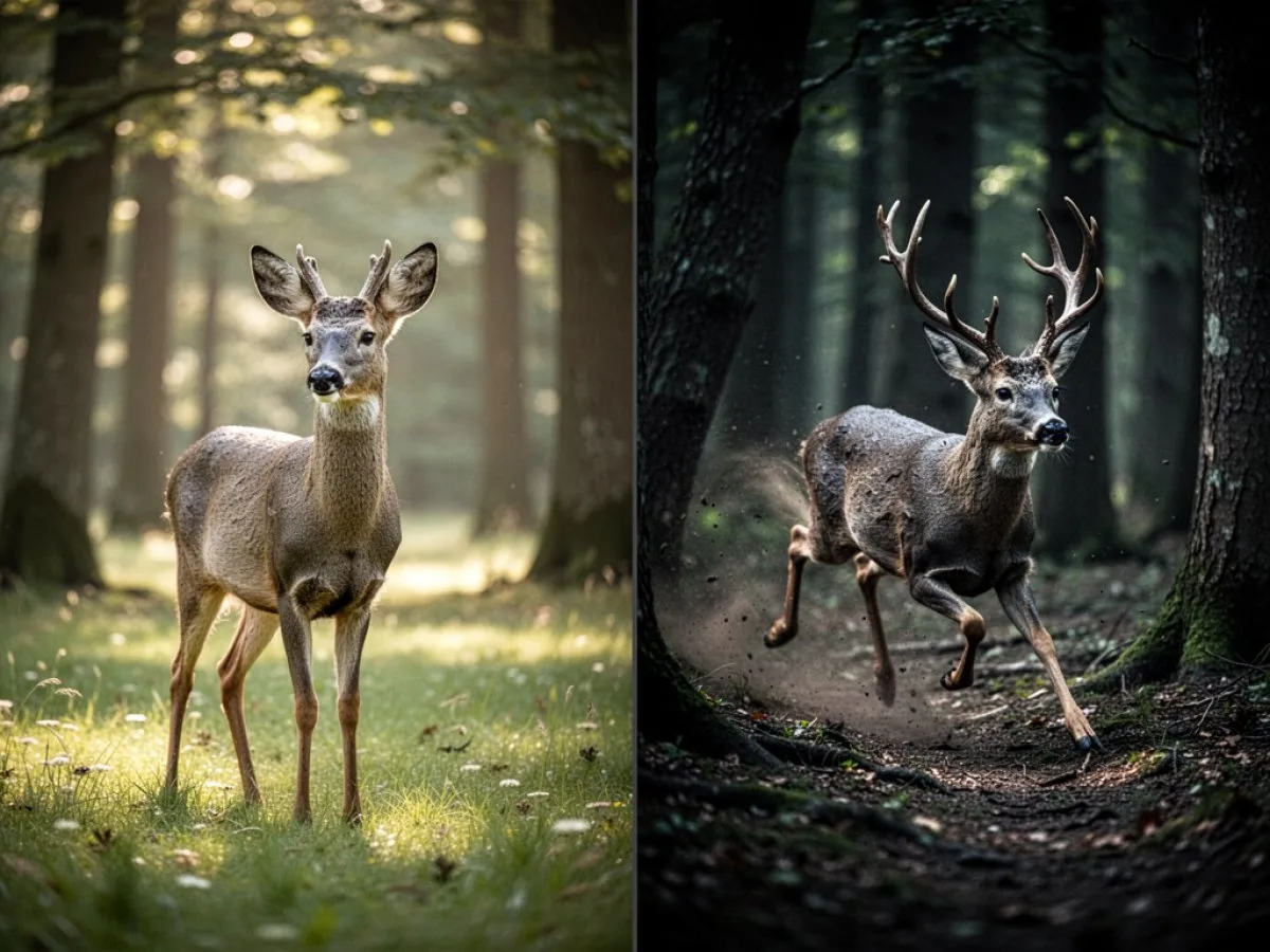 Interprétation détaillée des rêves : Différents scénarios avec Cerf-Chevreuil dans le rêve