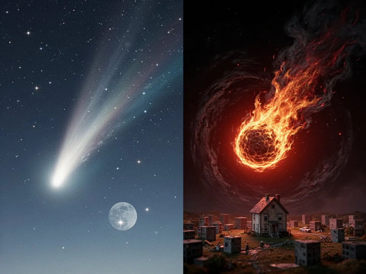 Interprétation détaillée des rêves : Différents scénarios avec Comète dans le rêve