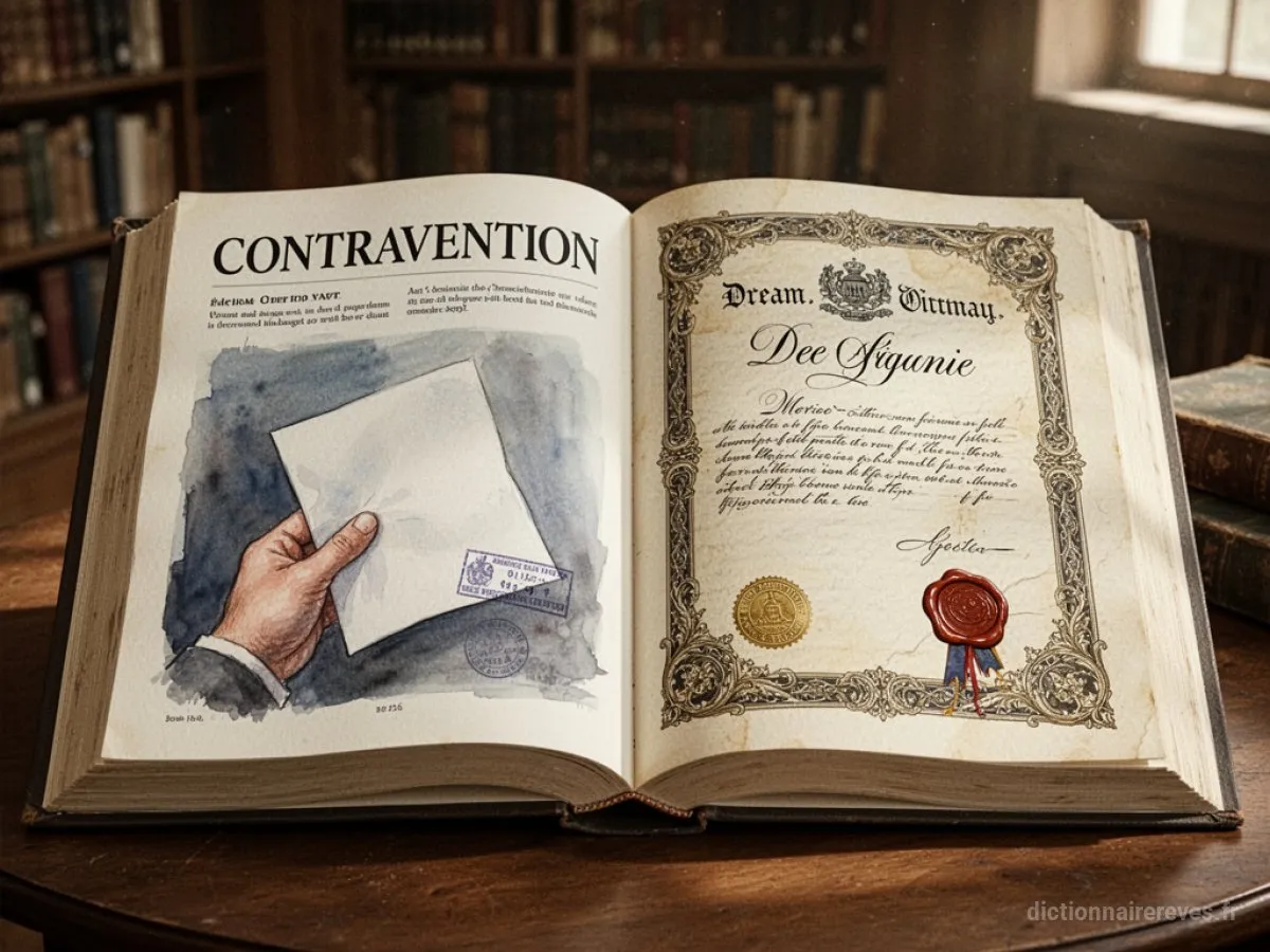 Signification générale : le symbole du rêve Contravention - Archétypes et symbolisme
