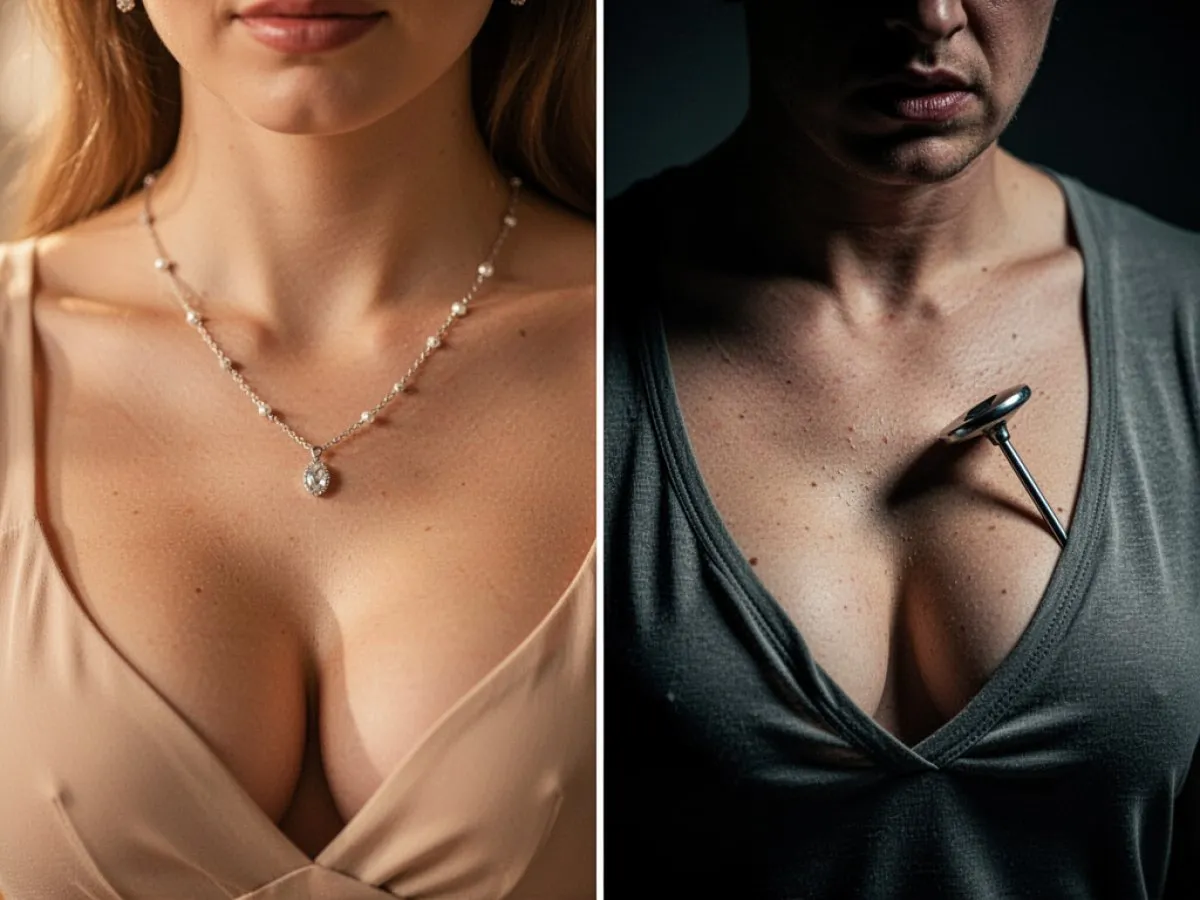 Interprétation détaillée des rêves : Différents scénarios avec Décolletage dans le rêve