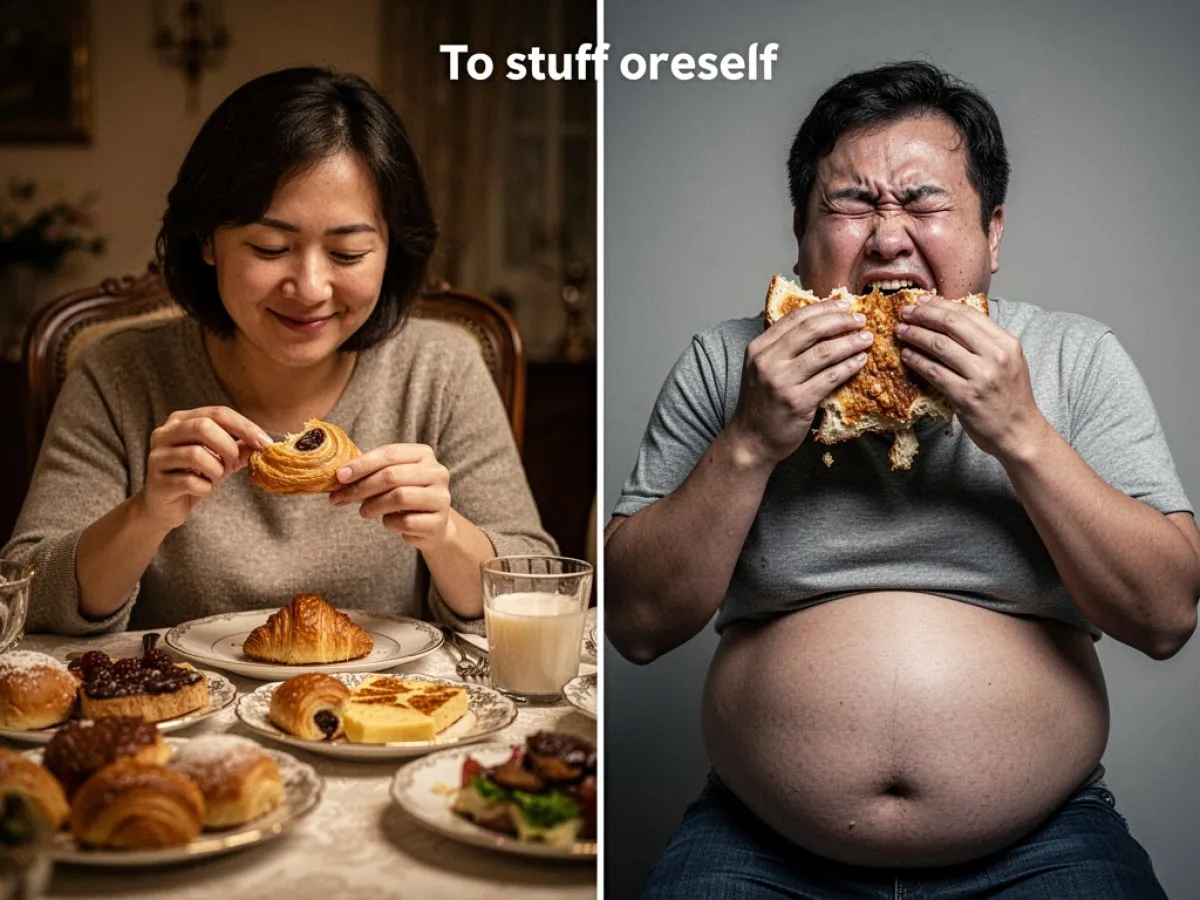 Interprétation détaillée des rêves : Différents scénarios avec Empiffrer dans le rêve