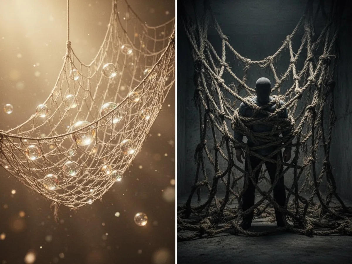 Interprétation détaillée des rêves : Différents scénarios avec Filet dans le rêve