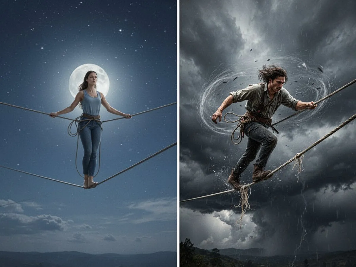 Interprétation détaillée des rêves : Différents scénarios avec Funambule dans le rêve