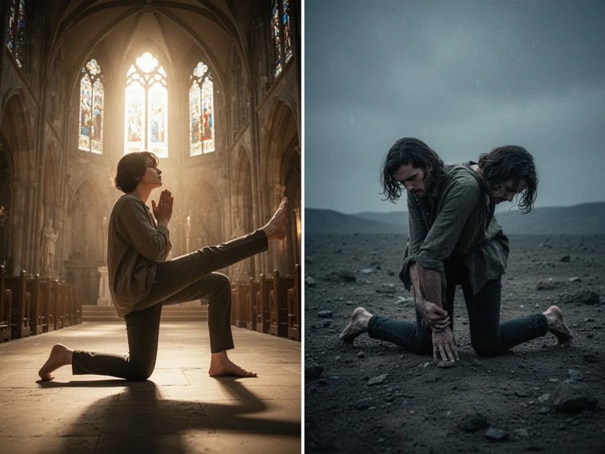 Interprétation détaillée des rêves : Différents scénarios avec Génuflexion dans le rêve