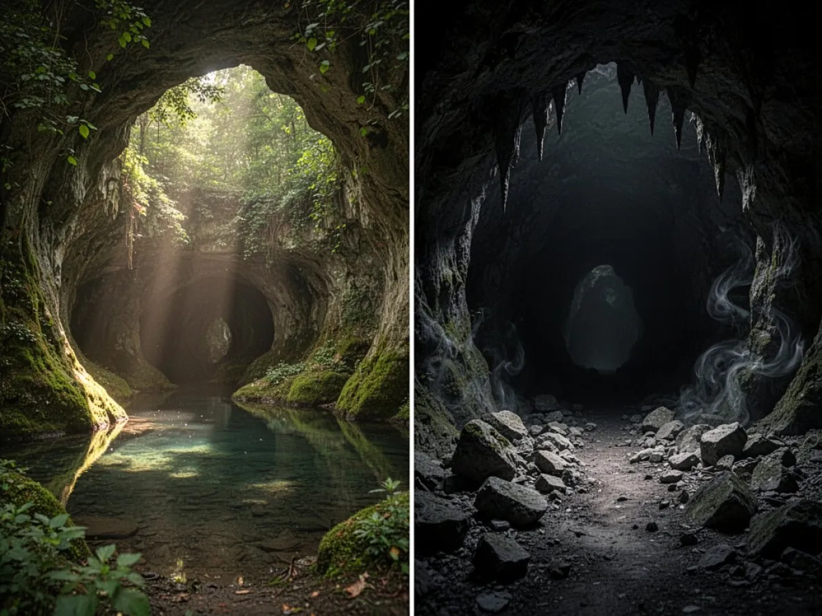 Interprétation détaillée des rêves : Différents scénarios avec Grotte dans le rêve