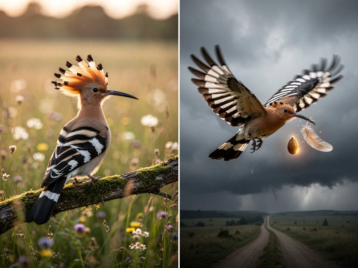 Interprétation détaillée des rêves : Différents scénarios avec Huppe dans le rêve