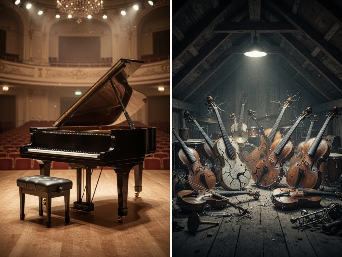 Interprétation détaillée des rêves : Différents scénarios avec Instruments De Musique dans le rêve