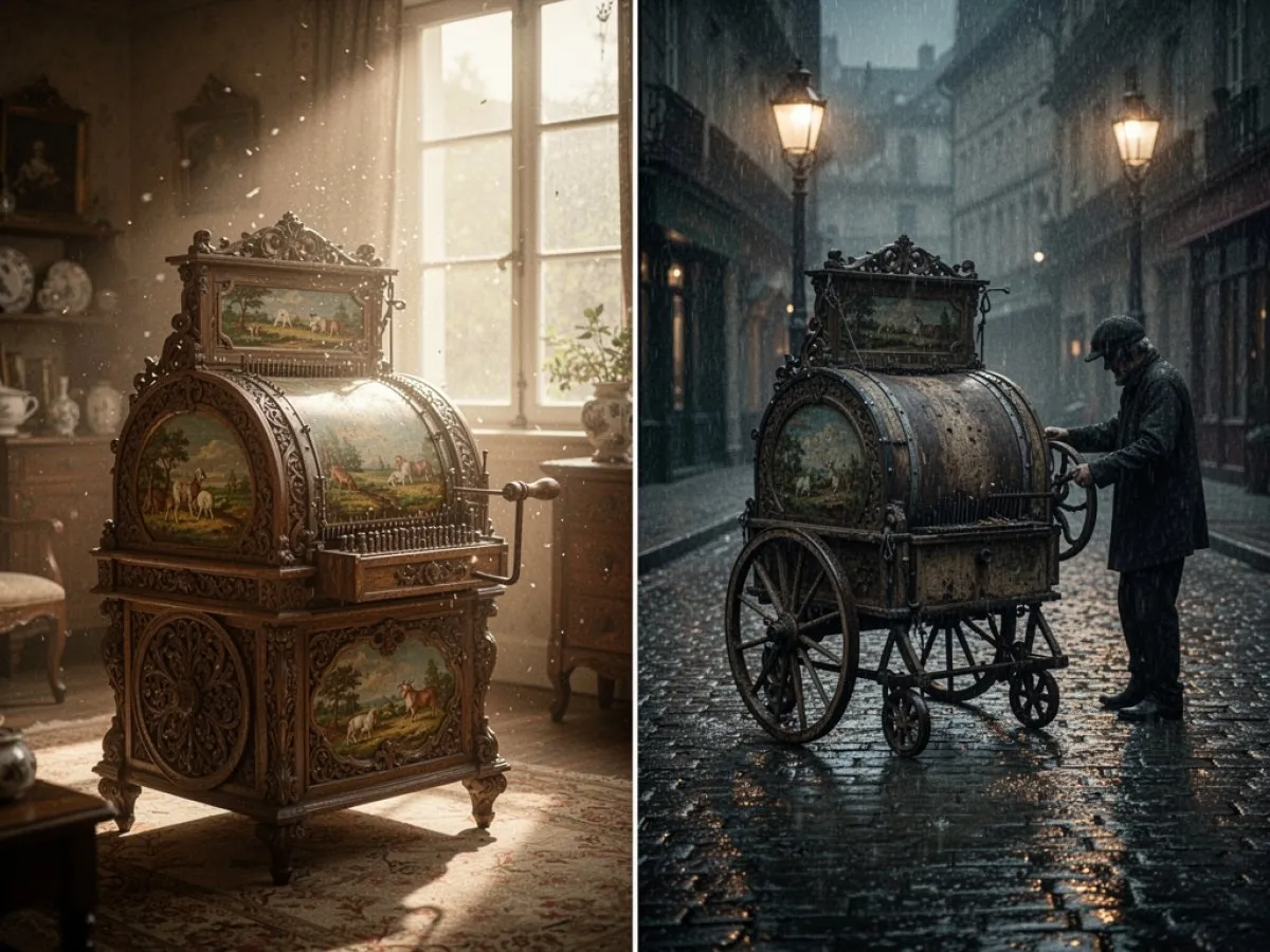 Interprétation détaillée des rêves : Différents scénarios avec Orgue De Barbarie dans le rêve