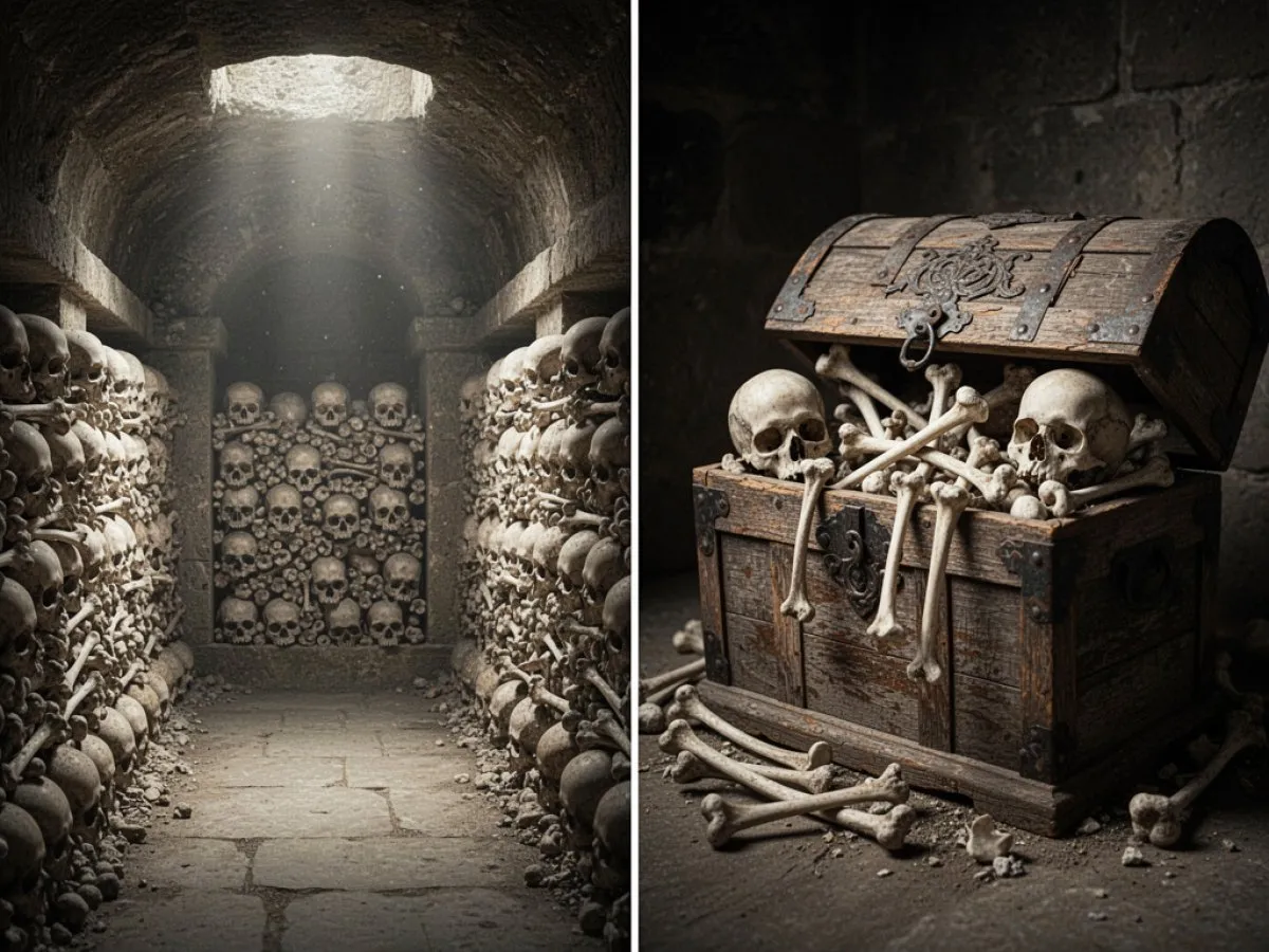 Interprétation détaillée des rêves : Différents scénarios avec Ossuaire dans le rêve