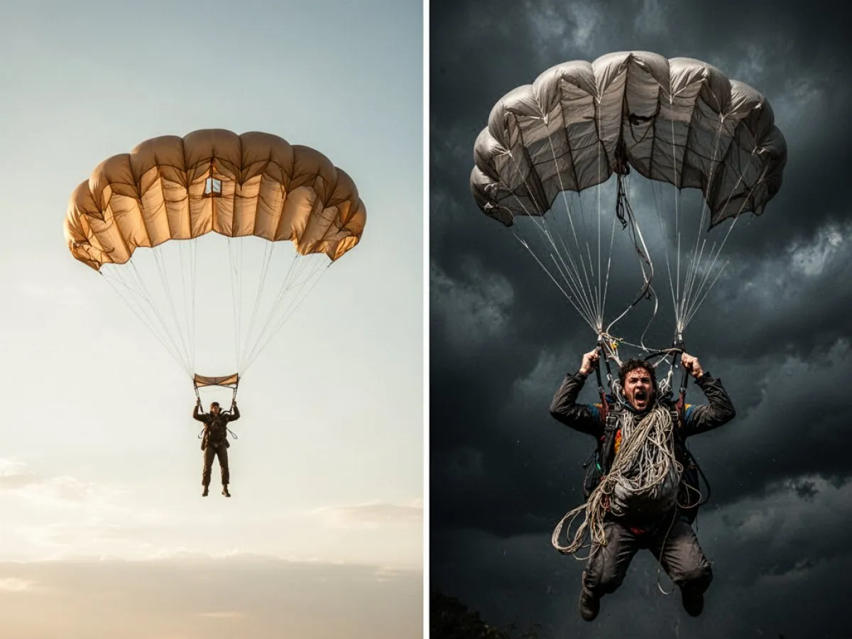 Interprétation détaillée des rêves : Différents scénarios avec Parachute dans le rêve