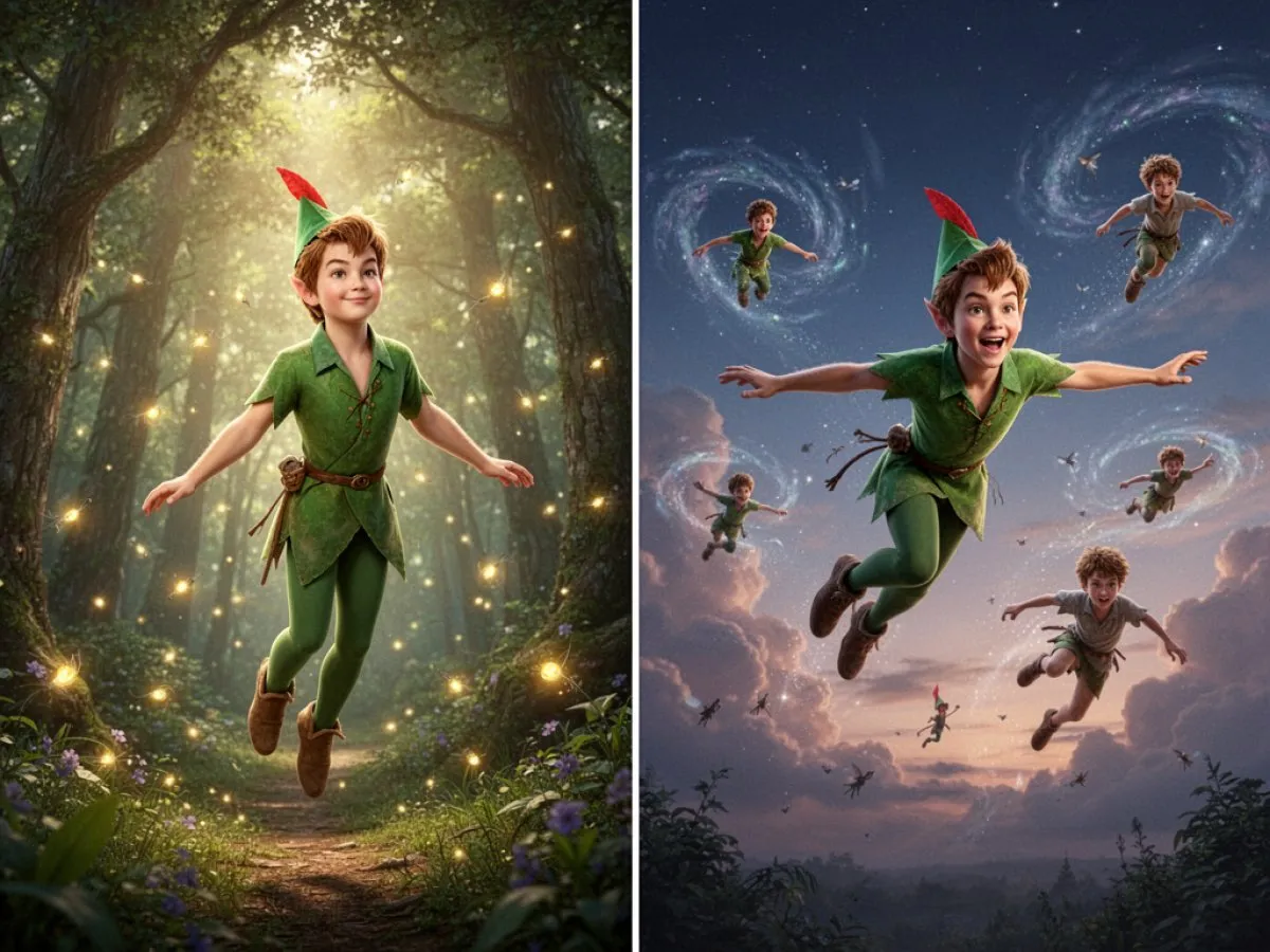 Interprétation détaillée des rêves : Différents scénarios avec Peter Pan dans le rêve