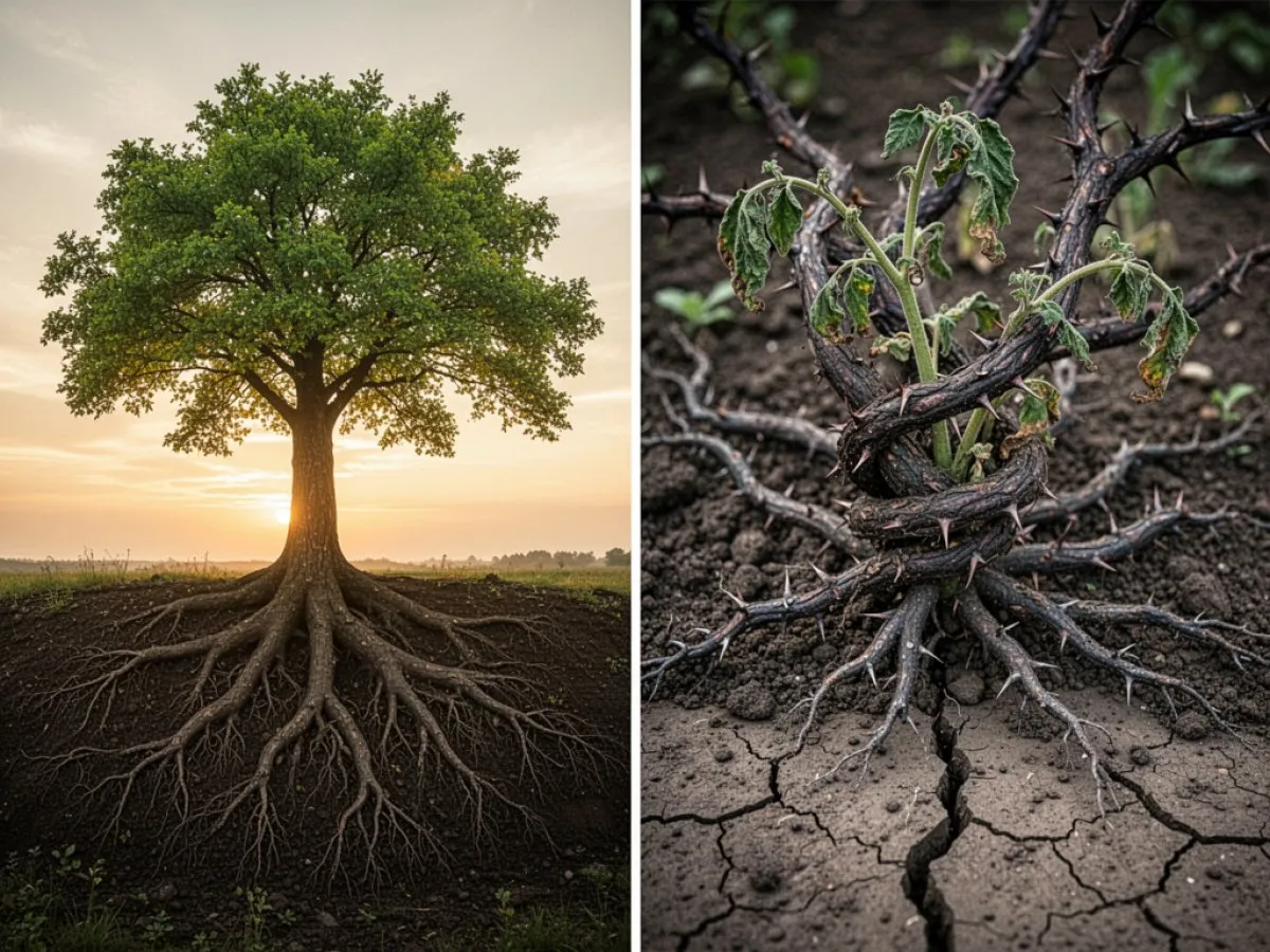 Interprétation détaillée des rêves : Différents scénarios avec Racines dans le rêve