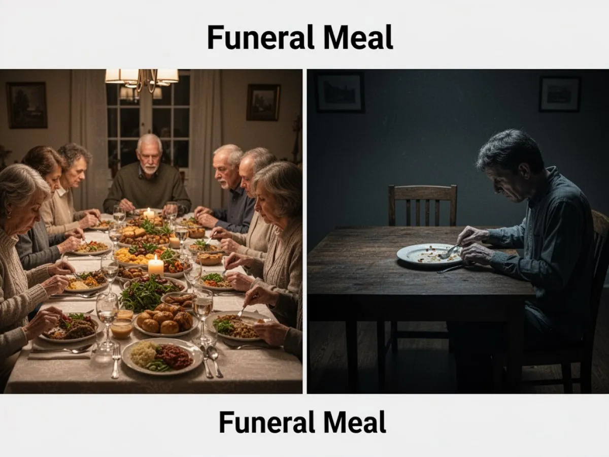 Interprétation détaillée des rêves : Différents scénarios avec Repas Funèbre dans le rêve