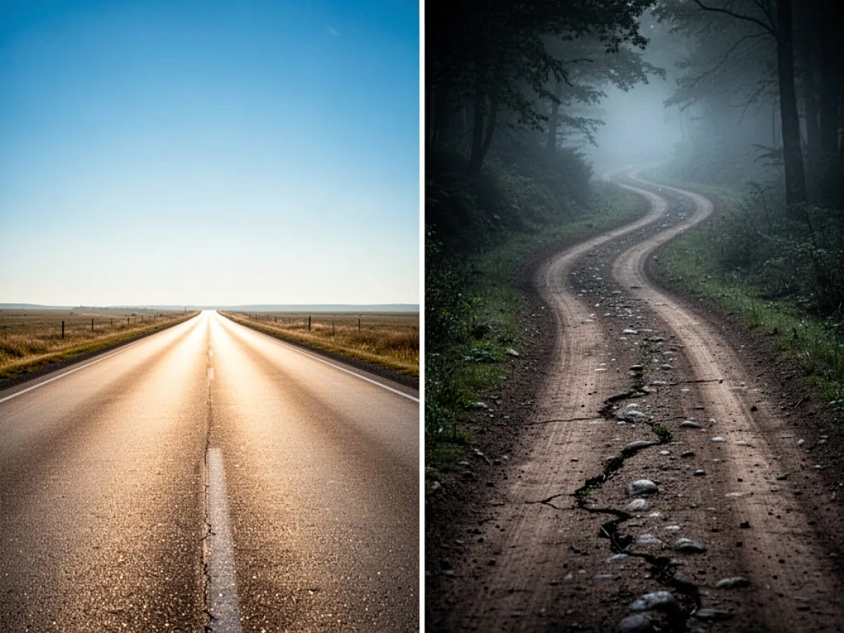 Interprétation détaillée des rêves : Différents scénarios avec Route dans le rêve