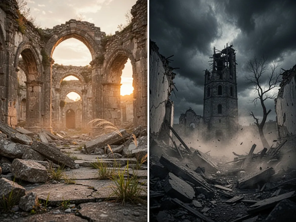 Interprétation détaillée des rêves : Différents scénarios avec Ruines dans le rêve