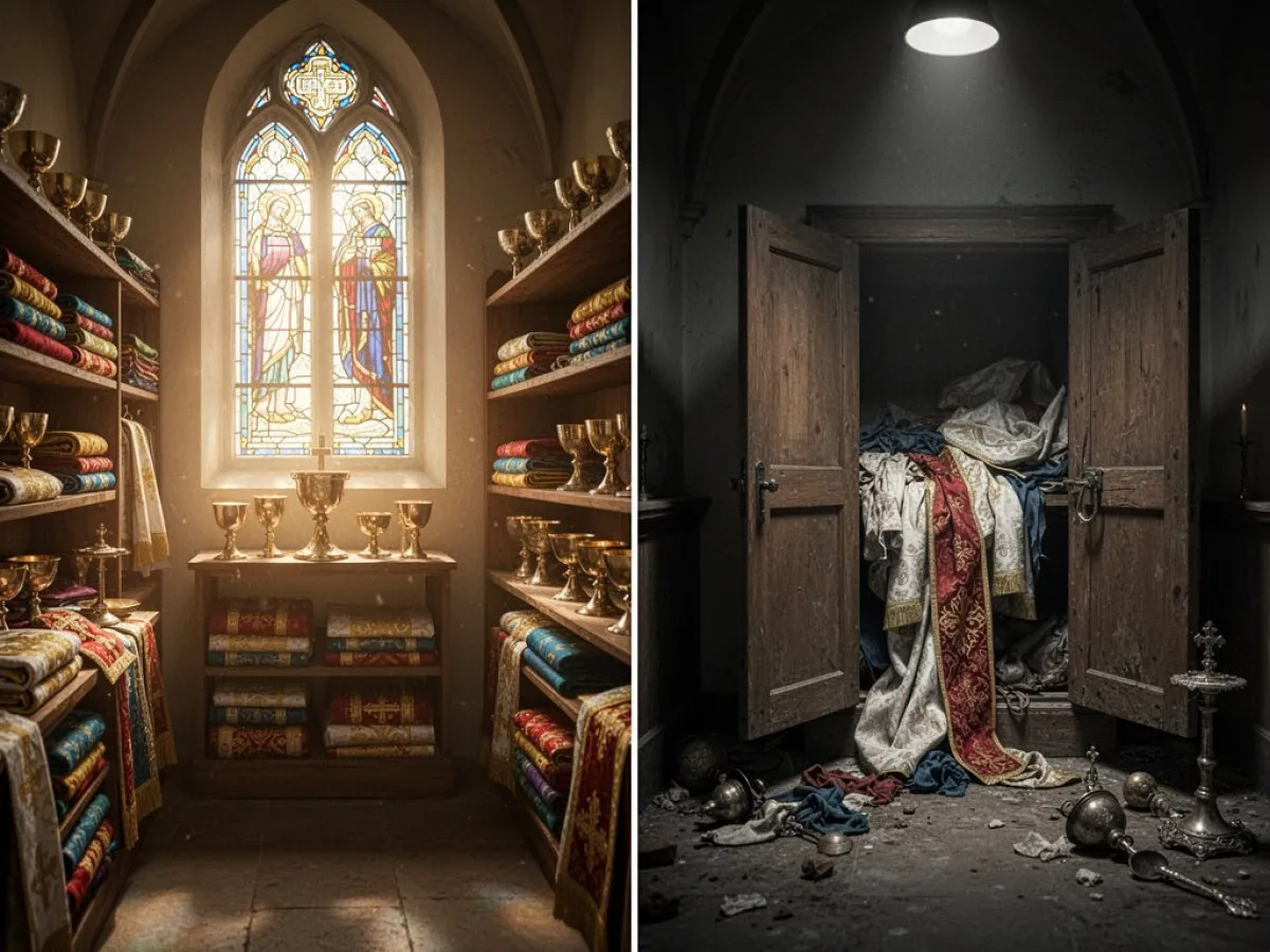 Interprétation détaillée des rêves : Différents scénarios avec Sacristie dans le rêve