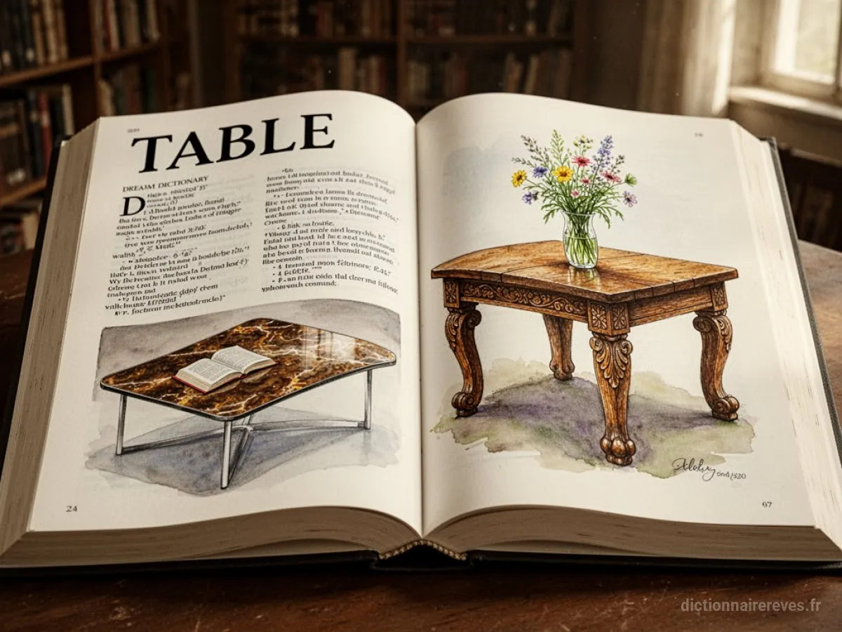 Signification générale : le symbole du rêve Table - Archétypes et symbolisme