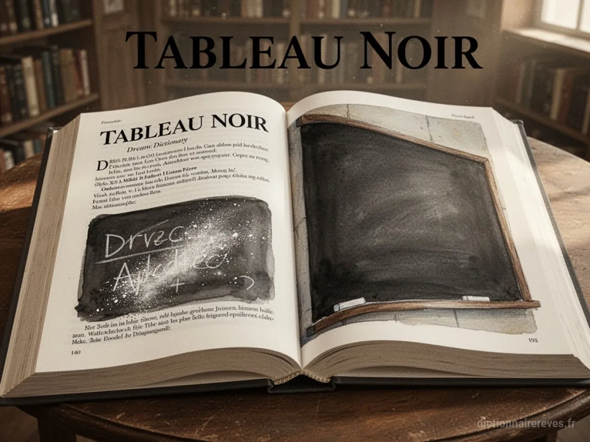 Signification générale : le symbole du rêve Tableau Noir - Archétypes et symbolisme