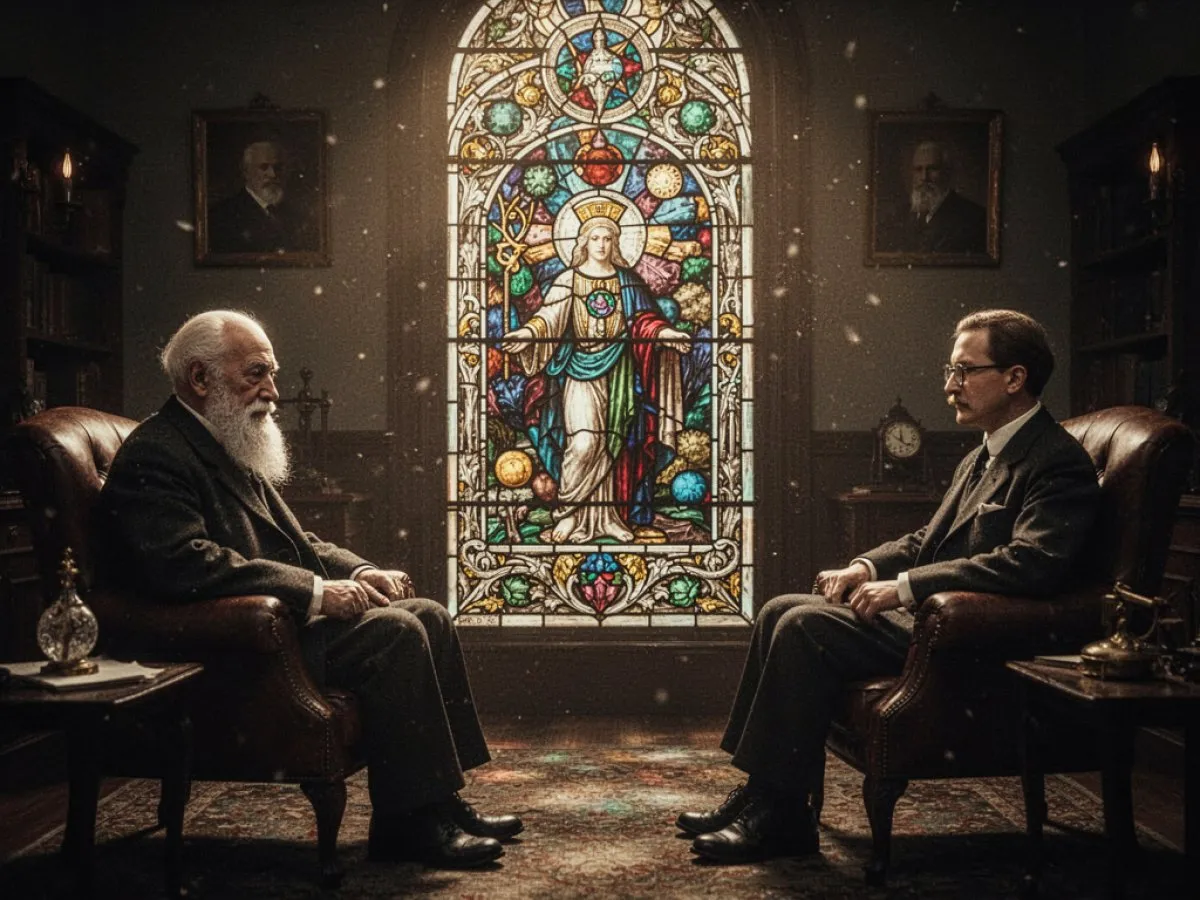 Interprétation psychologique des rêves : Vitrail selon Sigmund Freud et Carl Jung